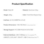 Beelink Mate SE 80Gbps Dock for SER8、SER9 Pro/Max and SER10 Max